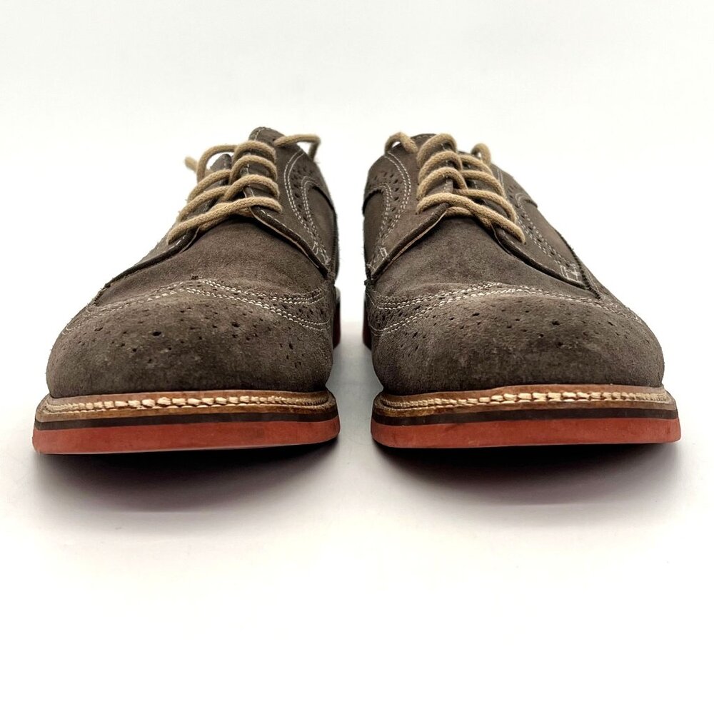 1901 Derby Wingtip Oxford Shoes Mens 11.5M Gray Suede Leather Upper Nordstrom - Picture 3 of 16